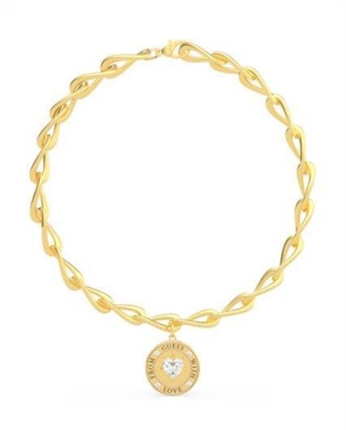 Imágen de COLLAR GUESS JEWELLERY "17" BIG CHAIN 27MM COIN YG