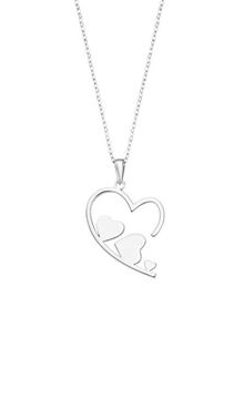 Imágen de COLLAR PLATA LOTUS SILVER MEDIO CORAZON