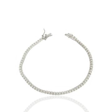 Imágen de PULSERA PLATA RD TENNIS CIRC. CUADRADA EN GARRA