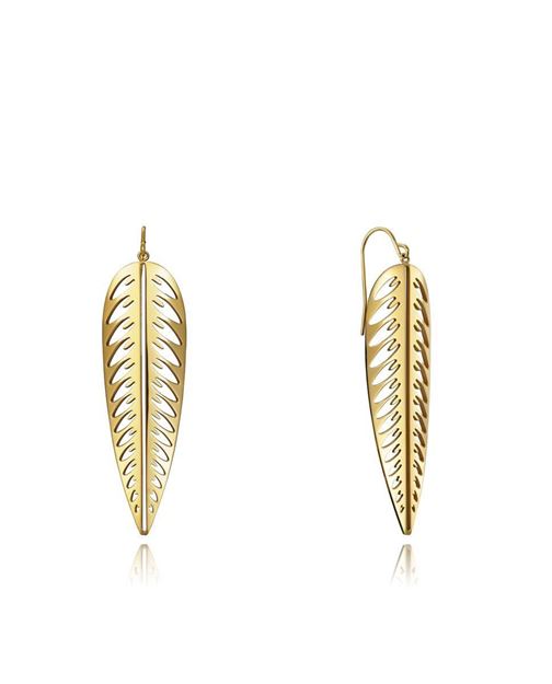 Imágen de PENDIENTES VICEROY FASHION ACERO DORADO PLUMA GANCHO