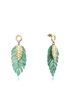 Imágen de PENDIENTES VICEROY FASHION SEÑORA IP DORADO DOBLE HOJA RESINA VERDE