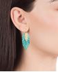 Imágen de PENDIENTES VICEROY FASHION SEÑORA IP DORADO DOBLE HOJA RESINA VERDE