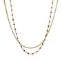 Imágen de COLLAR ACERO ANARTXY DOBLE CADENA DORADO PLANA Y CON RESINA NEGRO
