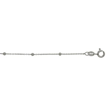 Imágen de CADENA PLATA RD FORZADA BOLITAS  45 cm. F 030 BRLP25
