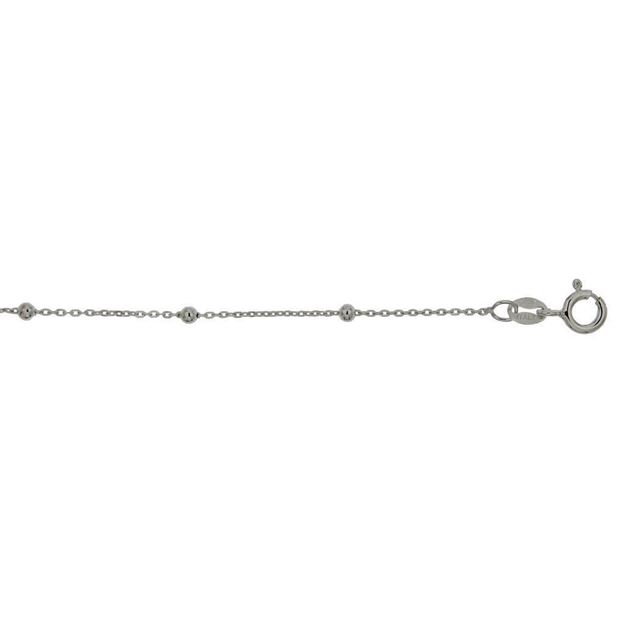 Imágen de CADENA PLATA RD FORZADA BOLITAS  45 cm. F 030 BRLP25