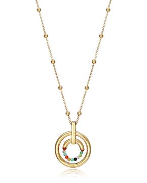 Imágen de COLLAR VICEROY FASHION DORADO BOLAS MULTICOLOR SRA