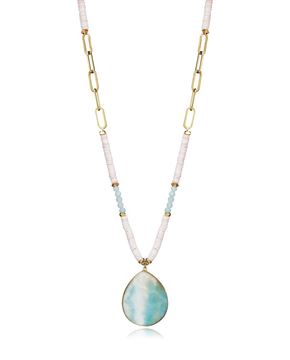 Imágen de COLLAR VICEROY FASHION LARGO NACAR, AMAZONITA SRA
