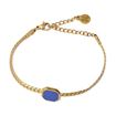 Imágen de PULSERA ACERO DORADO ANARTXY SUNFLOWERS CADENA SEMI-RÍGIDA PIEDRA COLOR ÓPALO AZUL