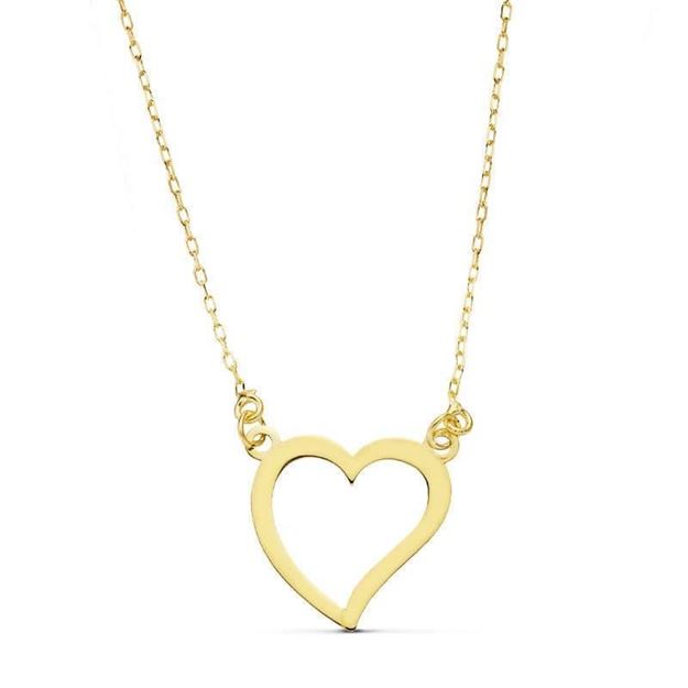 Imágen de GARGANTILLA ORO CORAZÓN CALADO 13 mm.