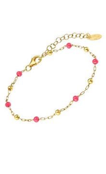 Imágen de PULSERA PLATA LOTUS SILVER SRA. BOLAS ESMALTADAS ROSA