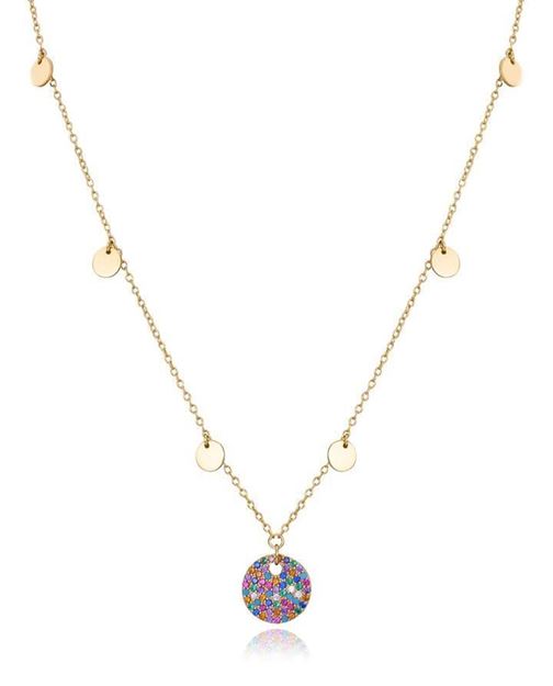Imágen de COLLAR PLATA VICEROY JEWELS SRA. BAÑO ORO CIRC.