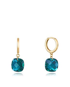 Imágen de PENDIENTES PLATA VICEROY JEWELS SRA. BAÑO ORO CRISTAL
