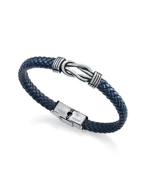 Imágen de PULSERA VICEROY FASHION CAB. NUDOS ACERO PIEL AZUL