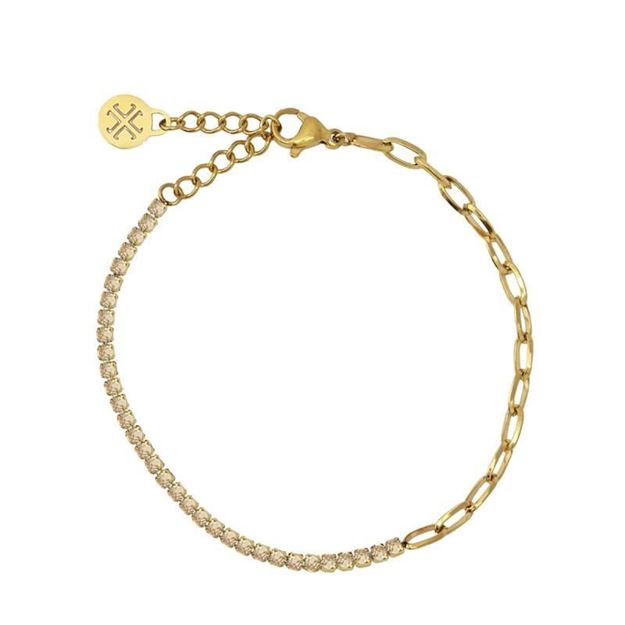 Imágen de PULSERA ACERO ANARTXY RIVIERE Y CADENA