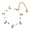 Imágen de PULSERA ACERO ANARTXY DORADA CON ABALORIOS Y PIEDRAS NATURALES