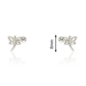 Imatge de PIERCING PLATA RD LIBÉLULA LISA 8 mm.