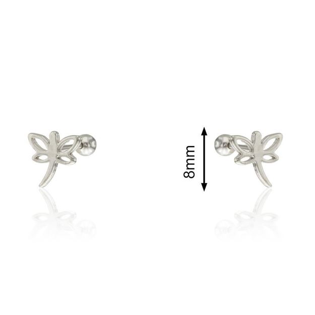 Imatge de PIERCING PLATA RD LIBÈLUL·LA LLISA 8 mm.