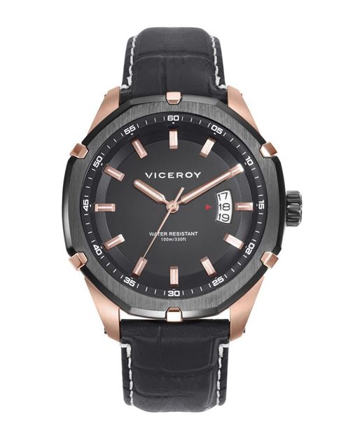 Imágen de RELOJ VICEROY CAB. IP ROSA Y NEGRO CORREA PIEL