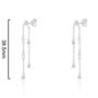 Imágen de PENDIENTES PLATA RD LARGOS BOBLE CAD. CHATONES CIRC.