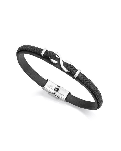 Imágen de PULSERA VICEROY FASHION CAB. PIEL NEGRA INFINITO