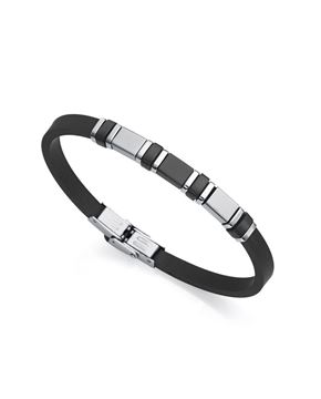Imágen de PULSERA VICEROY FASHION CAB. IP NEGRO Y SILICONA NEGRA