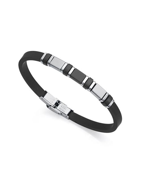 Imágen de PULSERA VICEROY FASHION CAB. IP NEGRO Y SILICONA NEGRA