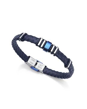 Imágen de PULSERA VICEROY FASHION CAB. IP AZUL Y PIEL AZUL