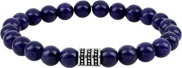 Imágen de PULSERA ACERO ÁGATAS AZUL MARINO