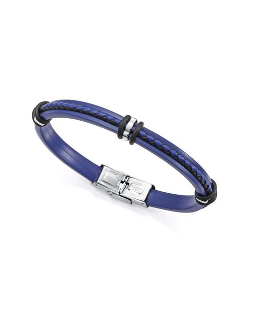 Imágen de PULSERA VICEROY FASHION CAB. SILICONA Y PIEL AZUL
