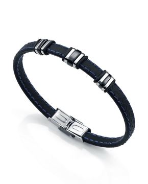 Imágen de PULSERA VICEROY FASHION CAB. IP NEGRO Y SILICONA