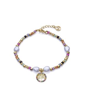 Imágen de PULSERA VICEROY FASHION SRA. ACERO IP DORADO CRIS Y PERLA SINTÉTICA