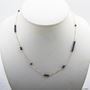 Imatge de COLLAR ORO TRAMOS CADENA Y PIEDRAS NEGRAS