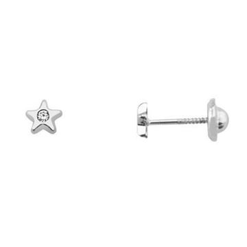 Imágen de DORMILONAS ORO BLANCO MINI ESTRELLA CIRC. 1,5 mm.
