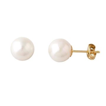 Imágen de PENDIENTES ORO PERLA BLANCA