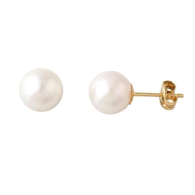 Imágen de PENDIENTES ORO PERLA BLANCA