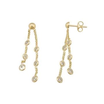 Imágen de PENDIENTES ORO BOLITA Y FLECOS PLACAS CIRCUL. CIRC.