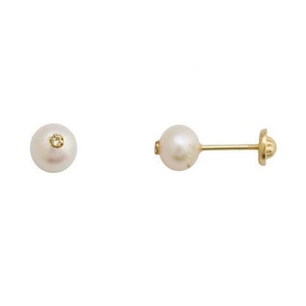 Imágen de DORMILONAS ORO PERLA 6 mm. CIRC. 1,5 mm.