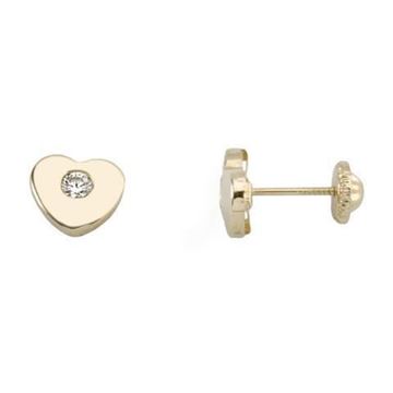 Imágen de DORMILONAS ORO CORAZÓN CIRCONITA 2,5 mm.