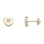 Imágen de DORMILONAS ORO CORAZÓN CIRCONITA 2,5 mm.