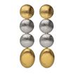 Imágen de PENDIENTES PLATA ZOOM BAÑO ORO Y RD LARGOS OVAL