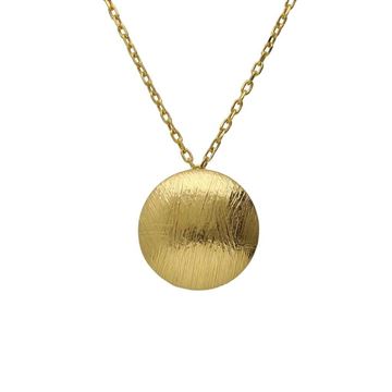 Imágen de COLLAR PLATA ZOOM BAÑO ORO ESFERA
