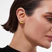 Imágen de PENDIENTES PLATA ZOOM BAÑO ORO BOTÓN ESFERA