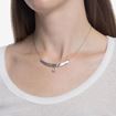 Imágen de COLLAR PLATA NOISE RD RÍGIDO LÁGRIMA CRISTAL BLANCO