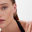 Imágen de PENDIENTES PLATA BAÑO ORO HONEY HEXAGONAL