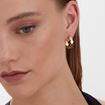 Imágen de PENDIENTES PLATA BAÑO ORO HONEY HEXAGONAL