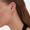Imágen de PENDIENTES PLATA BAÑO ORO HONEY HEXAGONAL
