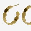 Imágen de PENDIENTES PLATA BAÑO ORO HONEY HEXAGONAL