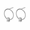 Imágen de PENDIENTES PLATA GENOVEVA RD CRISTAL BLANCO
