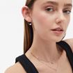 Imágen de PENDIENTES PLATA GENOVEVA RD CRISTAL BLANCO