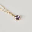 Imágen de COLLAR PLATA BAÑO ORO CORTO 7 mm. CÍRCULO CRISTAL (VIOLET)